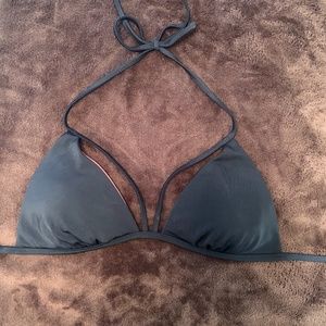 Reversible Black & Pink Triangle Bikini Top